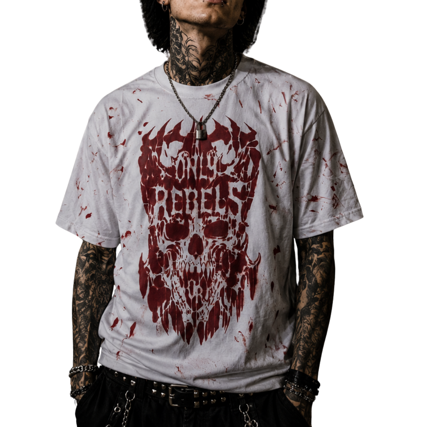 Red and White Only Rebels Shirt