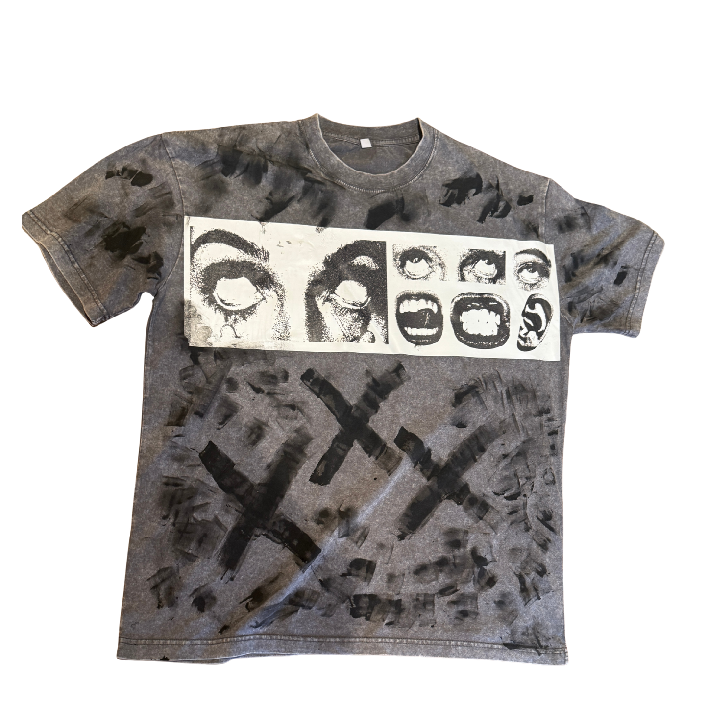 Eyes Acid Wash Gray Shirt