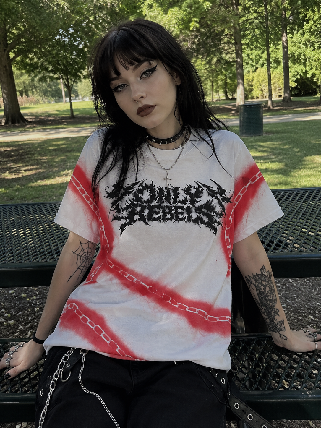 Handmade Spray painted shirt Only Rebels Shirt