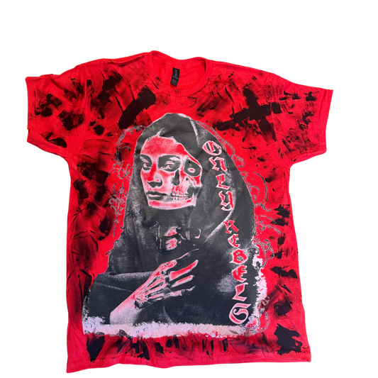 Handmade Red Only Rebels T-shirt