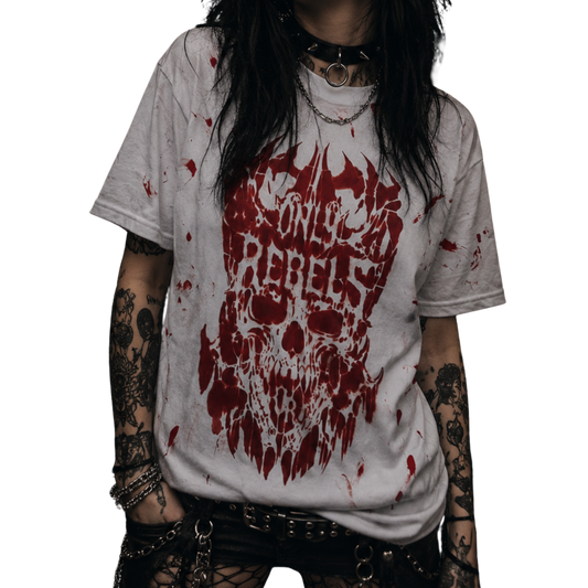 Red and White Only Rebels Shirt