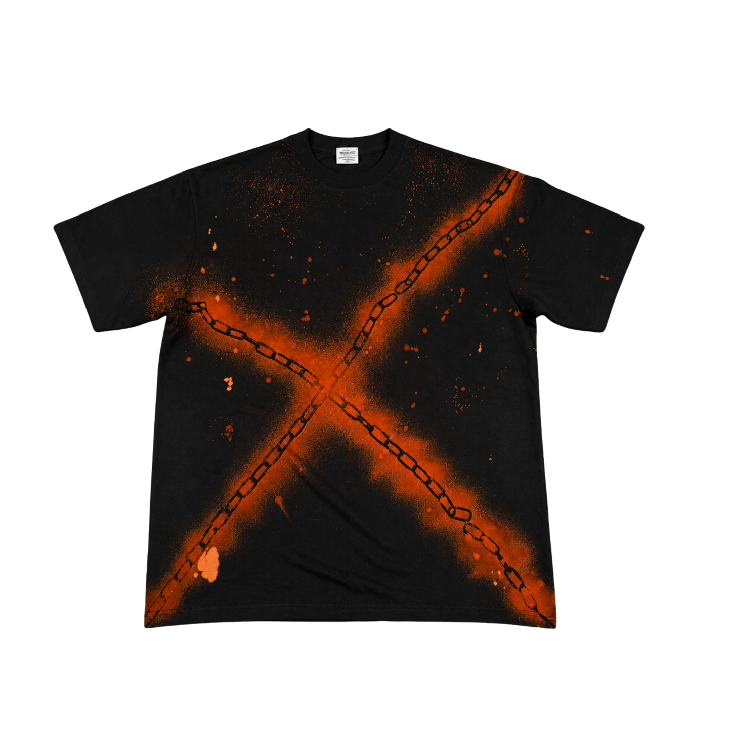 Bleached and Spray Paint Handmade Only Rebels shirt